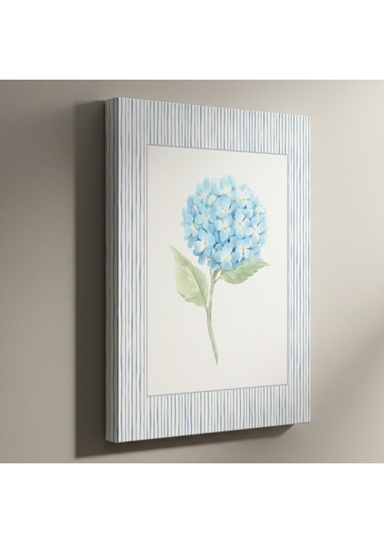 Mavi Ortanca Çiçeği Suluboya Tablosu