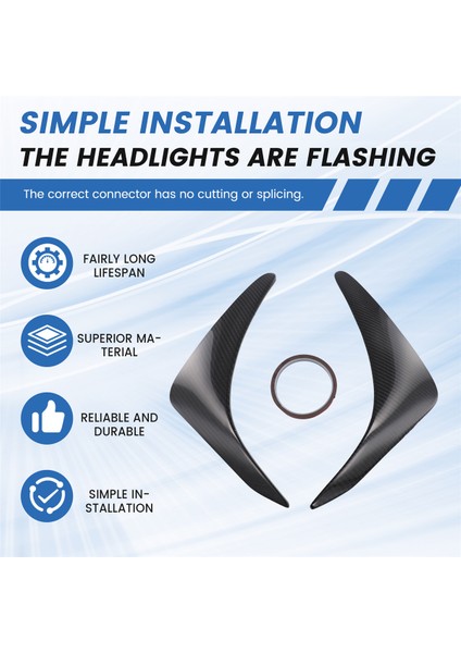 Araba Ön Far Kaş Kafası Işık Göz Kapağı Kaş Karbon Fiber Trim Toyota Prado 2700 4000 2014-2017 (Yurt Dışından) fırsatları