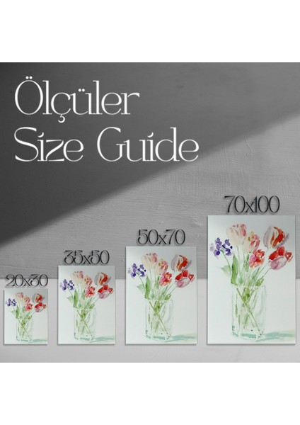 Suluboya Lale Buket Tablosu modelleri