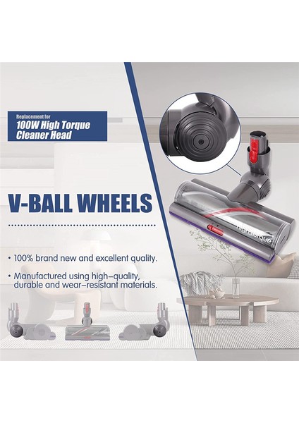 Yüksek Tork Temizleyici Kafası Için Bilyalı Tekerlek Dyson V10 V11 V15 Vakum Temizleyici 100W Yüksek Tork Bilyalı Tekerlekler (Yurt Dışından) fiyatları