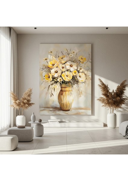 Sarı Çiçekler Yağlıboya Tablosu fırsatları