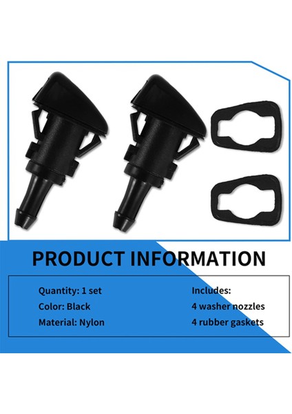 16 Paket Ön Cam Yıkayıcı Nozulları Silecek Sprey Kiti Chrysler Dodge Ram 5116079AA, 4805742AB, 5303833AA (Yurt Dışından) modelleri