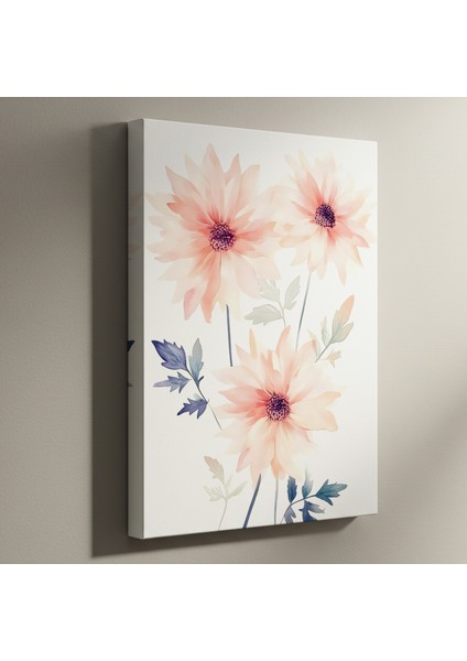 Pastel Çiçekler Suluboya Tablosu