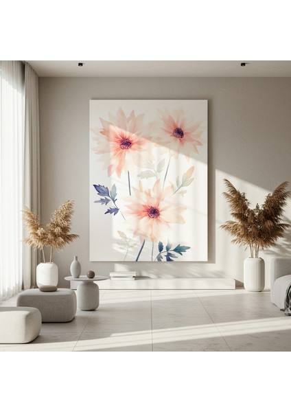 Pastel Çiçekler Suluboya Tablosu fırsatları