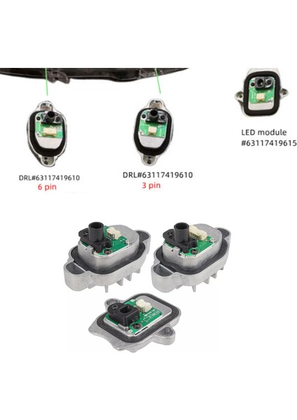 3pcs/set LED Modül Modül Angel Göz Sarı Işık Kaynak 63117419615 Bmw F30 F31 F35 Lcı 2014-2019 Drl Modülü Için (Yurt Dışından) fırsatları