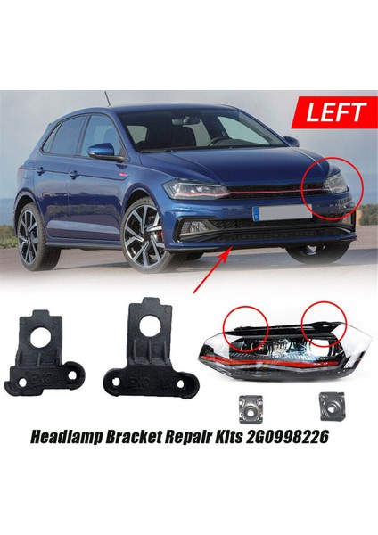 1paır Farlıght Backet Onarım Kiti 2G0998225 2G0998226 Vw Polo Için 16-24 Kafa Işık Lambası Sabit Tutucu Vida Montajı L+R (Yurt Dışından) indirimleri