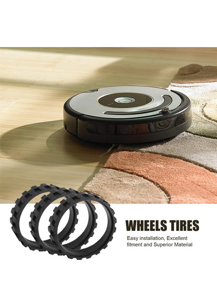 Irobot Roomba Wheels Serisi 500, 600, 700, 800 ve 900 Için Lastikler, Kayma Önleyici, Büyük Yapışma ve Kolay Montaj 4 Paket (Yurt Dışından) fırsatları