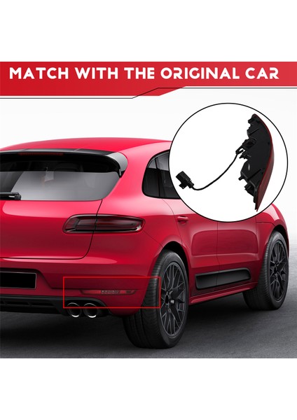 Araba Arka Tampon Reflektörü Porsche Macan Için Ters Tampon Işığı 95B.2 2019-2021 Sağ 95B945726Q, 95B945726J (Yurt Dışından) indirimleri