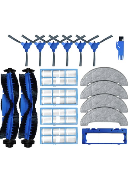 Proscenic 850T / 850P Roller Yan Fırça Hepa Filtre Mop Rag Robot Vakum Süpürge Yedek Parçalar Aksesuarları (Yurt Dışından)