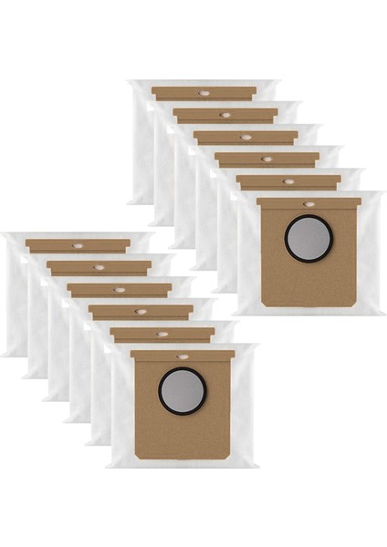Eufy L50 Ses L60 Ses Vakum Süpürge Kendi Kendini Bozma Dock, Conga Ana Sayfa 1000,8090 Ultra, 9090AI Için 12 Paket Toz Torbaları (Yurt Dışından)
