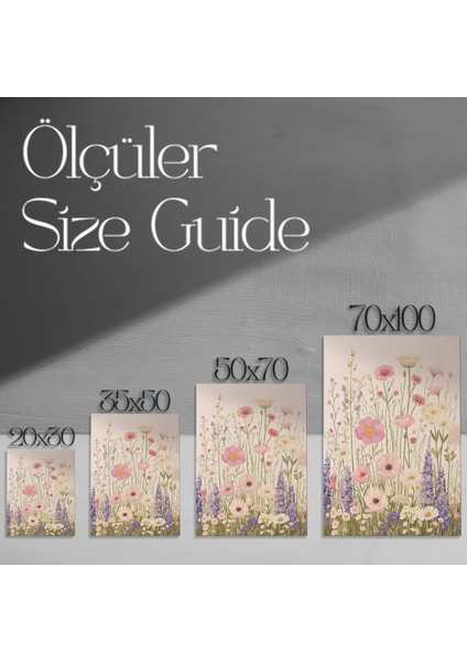 Pastel Çiçek Bahçesi Tablosu modelleri