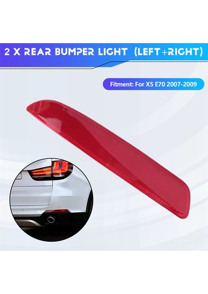 Araba Arka Tampon Işığı Reflektör Işık Uyarı Kuyruk Işığı Bmw X5 E70 2007 2008 2009 63217158949 63217158950 (Yurt Dışından) fırsatları
