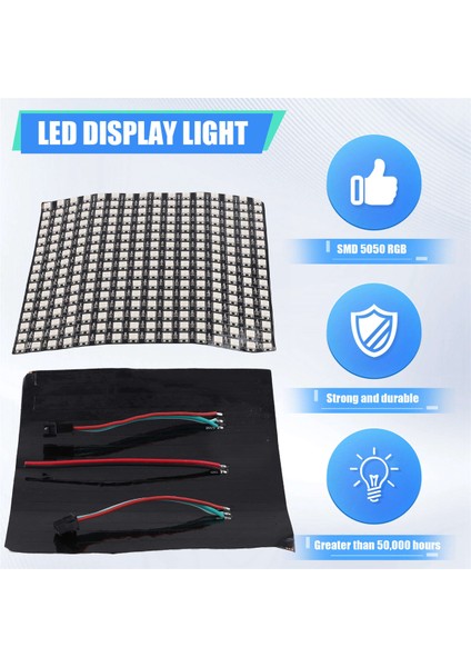 WS2812 Rgb LED Matris Paneli Ayrı Ayrı Adreslenebilir Video Ekranı Için Esnek, DC5V (16X16) (Yurt Dışından) fırsatları