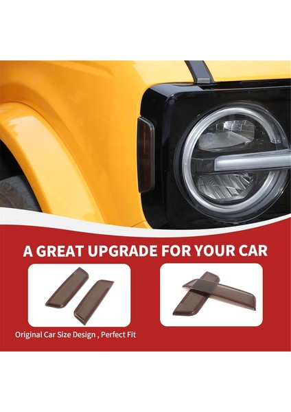 Ön Dönüm Lambası Tarafı Uyarı Işık Kapağı Ford Bronco Için Far Döşeme 2021-2024 Dış Aksesuarlar, Siyah Füme (Yurt Dışından) fiyatları