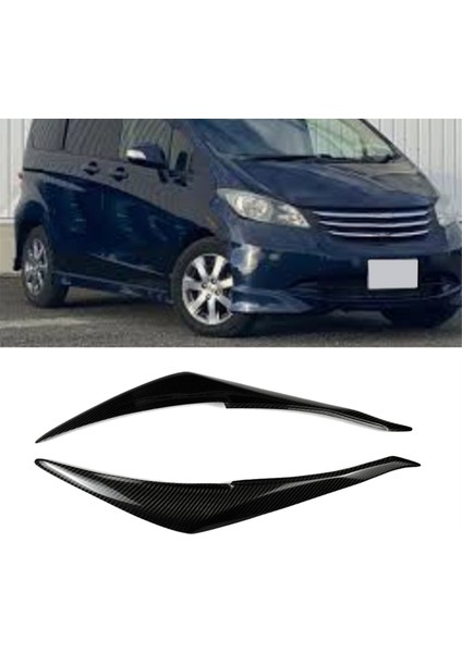 Araba Ön Far Kaş Kafası Işık Göz Kapağı Kaş Karbon Fiber Trim Honda Fit Freed Freed Gb3 Gb4 Gp3 2008-2016 (Yurt Dışından) indirimleri