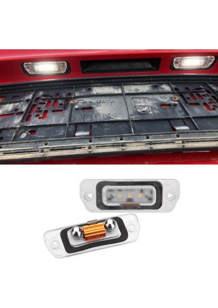 Araba Plaka Işığı LED Numara Plaka Işığı Mercedes Benz Amg ML450 ML500 550 ML63 Lopya Lampa Beyaz (Yurt Dışından) indirimleri