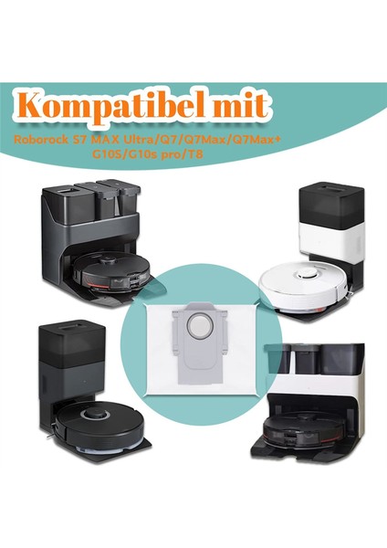 Roborock S7 Maxv Ultra/s7 Pro Ultra/q7 MAX+/G10S Pro, Büyük Kapasiteli Toz Torbaları Vakum Süpürge Yedek Parçaları Için Toz Çantaları (Yurt Dışından) fiyatları