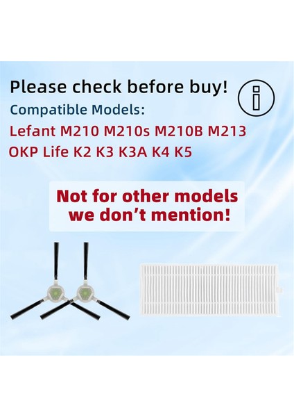 Lefant M210 M210S M210B M213 Için Yedek Aksesuarlar, Okp Lıfe K2 K3 K4 K5 Robot Vakum Süpürge Yedek Parçaları (Yurt Dışından) modelleri