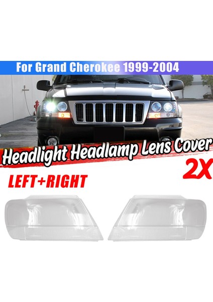 Jeep Grand Cherokee Için Sol Taraf 1999-2004 Araba Far Lens Kapak Kafa Işık Lambası Ön Işık Kabuk Kapağı (Yurt Dışından) fiyatları