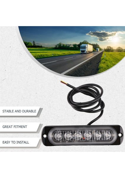 12V-24V 6led Hafif Flaş Acil Araç Araç Uyarı Flaşı Mavi (Yurt Dışından) modelleri