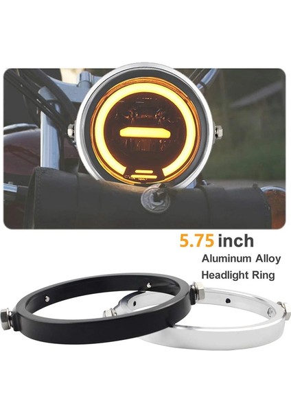 Evrensel Siyah 5.75 Inç Alüminyum Yuvarlak Far Mahkemesi Far Trim Halkası Montaj Braket Motosiklet (Yurt Dışından) modelleri