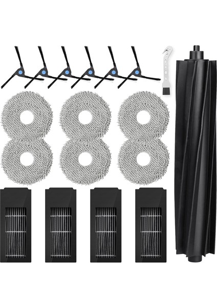 Ecovacs Deebot X2 Omnı Vakum Süpürge Için Uyumlu Aksesuar Kiti, Yedek Parça Ana Fırça, Hepa Filtresi (Yurt Dışından)