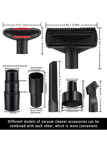 Evrensel Vakum Ekleri Kiti Islak Kuru Kuru Plastik Vakum Hortum Adaptörü 1-1/4 Inç Vakum Süpürgeleri Mağaza Vac Aksesuarları (Yurt Dışından) fırsatları