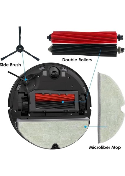 16PCS Yedek Parçalar Roborock Için Aksesuar Kiti Q8 Max+/q8 Max Plus/q5 Pro+/q5 Pro Robot Vakum Süpürge (Yurt Dışından) fiyatları