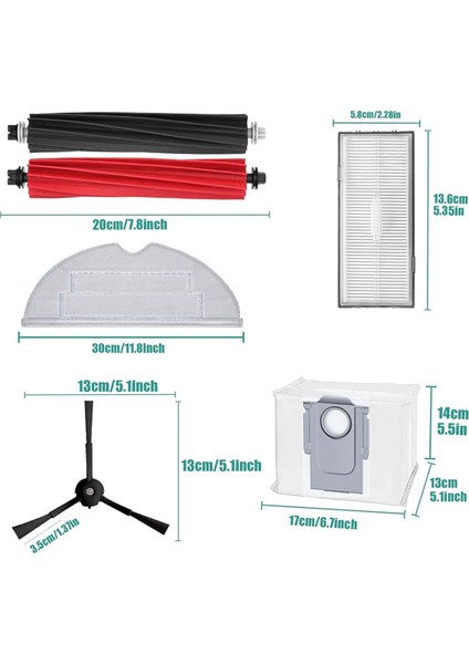 Xiaomi Roborock S8 S8 Plus S8+ S8 Pro Ultra Vakum Süpürge Hepa Filtre Mop Bez Tuz Torbası Yedek Parçaları (Yurt Dışından) indirimleri