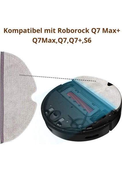Xiaomi Roborock Için 4 Yıkanabilir Yedek Fırça Paketi Q7 Max / Q7 Max+ Roborock Vakum Süpürücü (Yurt Dışından) fırsatları