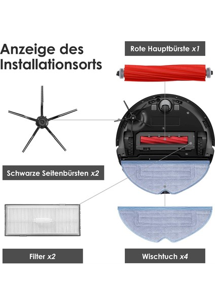 Roborock S7 Pro Ultra/s7 Maxv Ultra, 6 x Toz Çantaları, Ana Roller Fırça Robot Vakum Süpürge Aksesuarları Için Aksesuar Seti (Yurt Dışından) modelleri