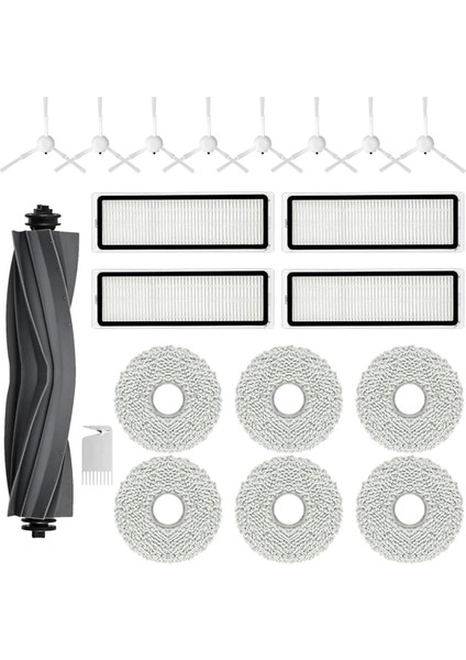 Dreametech L10S Ultra / L10 Ultra Robot Vakum Aksesuarları Için Yedek Parçalar Ana Yan Fırça Hepa Filtreleri Paspas Pedleri (Yurt Dışından)