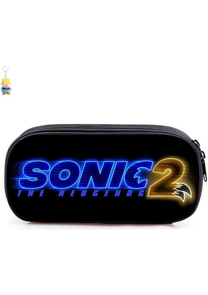 Sonic The Hedgehog 2 Ilköğretim ve Ortaokul Öğrencileri Kalem Çantası Film Çevresel Kalem Çantası Saklama (Yurt Dışından)