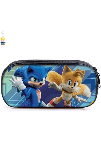 Sonic The Hedgehog 2 Ilköğretim ve Ortaokul Öğrencileri Kalem Çantası Film Çevresel Kalem Çantası Saklama (Yurt Dışından)