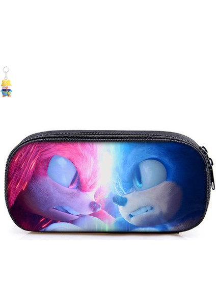 Sonic The Hedgehog 2 Ilköğretim ve Ortaokul Öğrencileri Kalem Çantası Film Çevresel Kalem Çantası Saklama (Yurt Dışından)