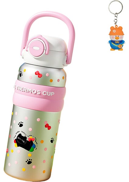 Çocuk Taşınabilir Pipetli Termos Bardak Öğrenci Sıcak Su Isıtıcısı Sıcak Su Isıtıcısı (Yurt Dışından)