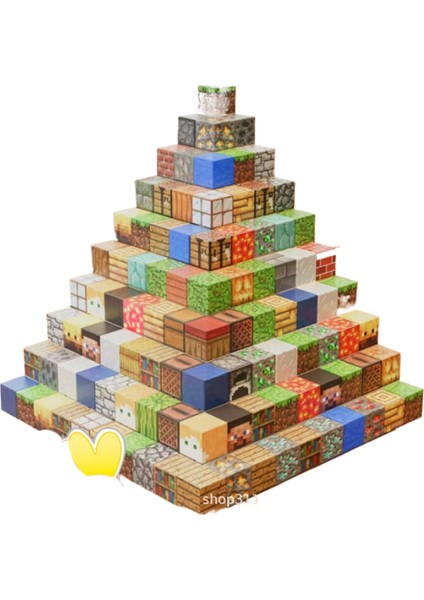 2cm Boyutlu Manyetik Küp Bloklar, Çocuk Yapıştırma Blokları, Zeka Geliştirici Oyuncaklar (Yurt Dışından)