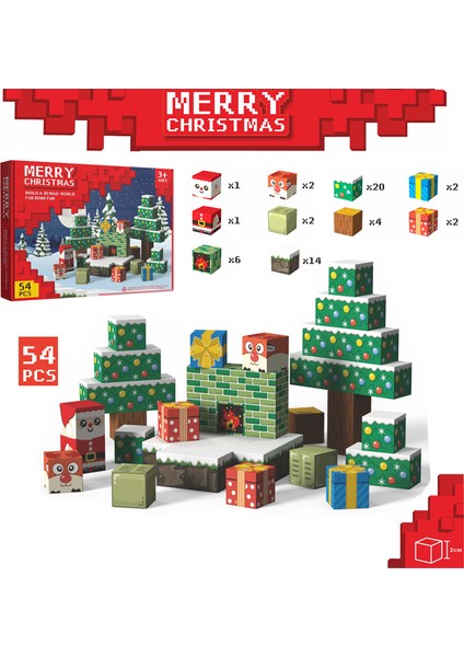 Minecraft Noel Çocuklar Inşaat Blokları Oyuncakları (Yurt Dışından)