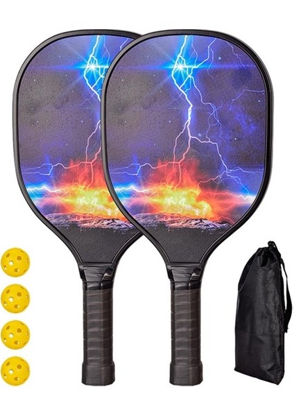 4 Pickleball (Ve Taşıma Çantası) ile Pickleball Raket Seti (Yurt Dışından)