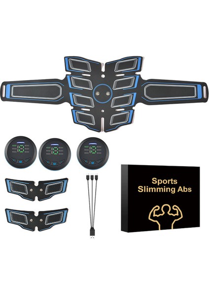 Ems Akıllı Karın Kası Yaması Fitness Ekipmanı Mikro Elektrikli Karın Kemeri Karın Fitness Cihazı (Yurt Dışından)