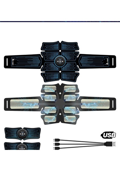 Ems Akıllı Karın Kası Yaması Karın Kası Fitness Aleti Ev Karın Kası Antrenman Aleti Karın Kası Fitness Aleti (Yurt Dışından)