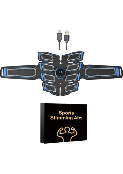 Ems Akıllı Karın Kası Yaması Fitness Ekipmanı Mikro Elektrikli Karın Kemeri Karın Fitness Cihazı (Yurt Dışından)