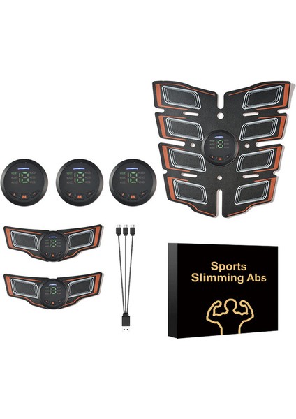 Ems Akıllı Karın Kası Yaması Fitness Ekipmanı Mikro Elektrikli Karın Kemeri Karın Fitness Cihazı (Yurt Dışından)