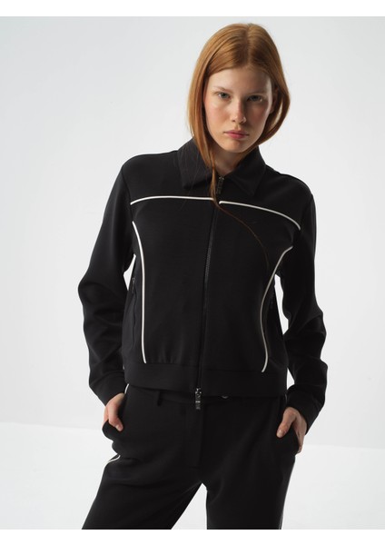 Kadın Siyah Modal Dokulu Regular Fit Sweatmont fiyatları