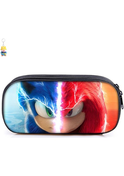 Sonic The Hedgehog 2 Ilköğretim ve Ortaokul Öğrencileri Kalem Çantası Film Çevresel Kalem Çantası Saklama (Yurt Dışından)