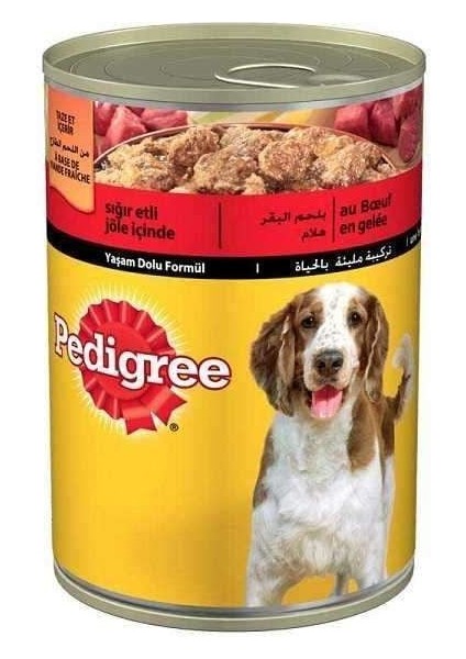 Jöle Içinde Sığır Etli Yetişkin Köpek Konservesi 400 gr (STT.11/2026)