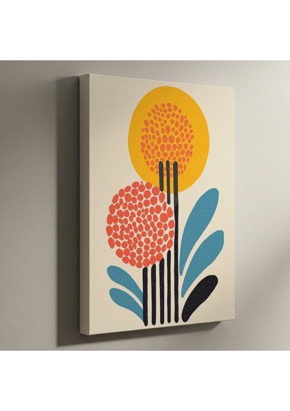 Soyut Nokta Desenli Modern Sanat Tablosu