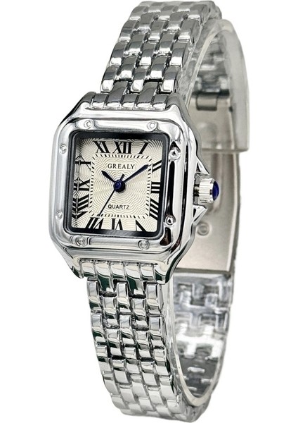 Su Geçirmez Kadın Kare Saat Retro Klasik Bayan Saati Moda Kuvars Saat (Yurt Dışından)