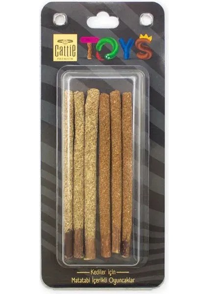 Cattie Matatabi Içerikli Kedi Oyuncağı Kaplamalı Çubuk 12 cm (6 Adet)