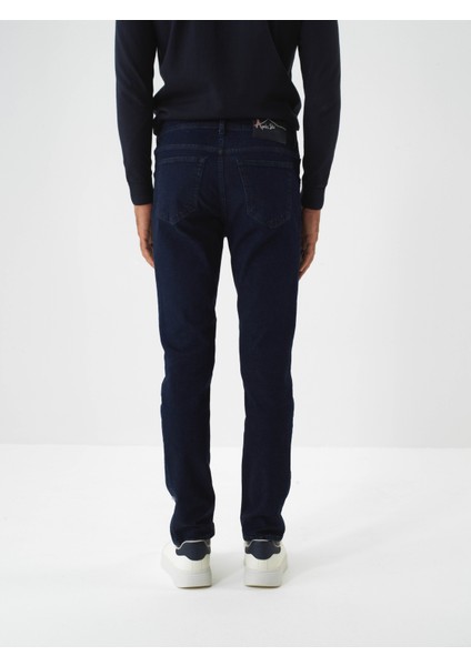 Erkek Lacivert Pamuk Dokulu Slim Fit Denim Pantolon indirimleri